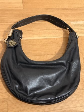 Gucci Vintage Leather Crest Hobo Sac