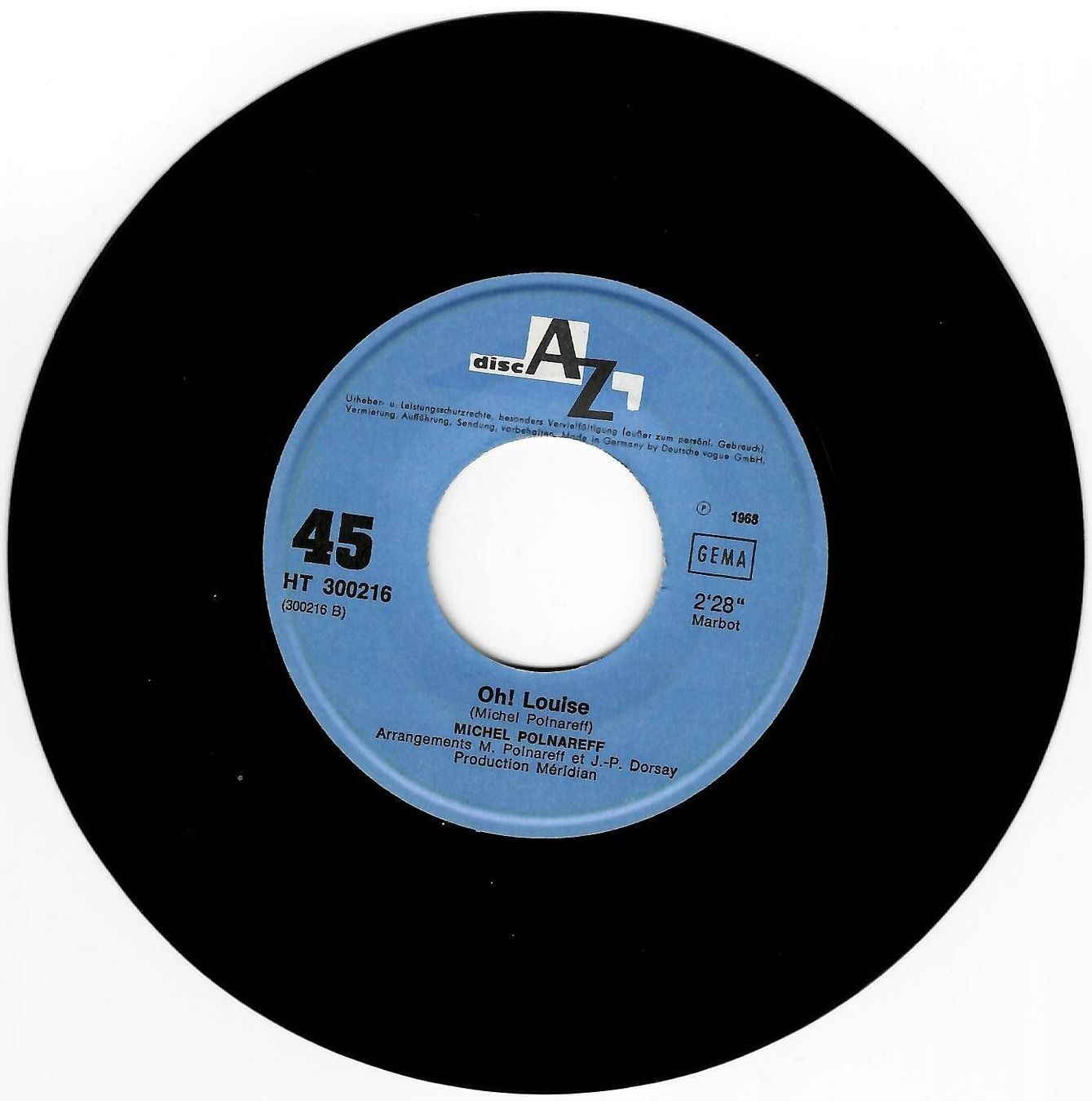 Dischi in vinile: Michel Polnareff - Pipelette – Usato da Goldach venduto da Pw1427 1