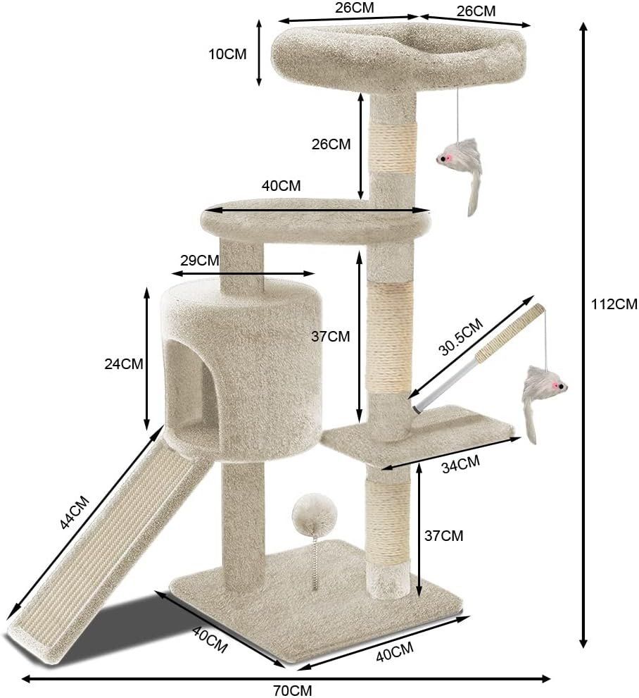 Tiragraffi: Kratzbaum Katzenbaum Stabiler Kletterbaum 115cm – Nuovo e nell'imballaggio originale da Genève venduto da Top-Trend 6
