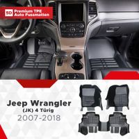 5D Premium Auto Fussmatten Jeep Wrangler 4 Türig 2007-2018