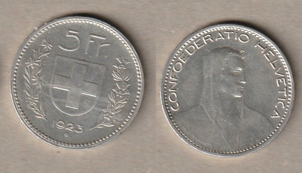 Alle Münzen: Grosser Fünfliber 1923 – Gebraucht aus Allschwil von Coinfreak