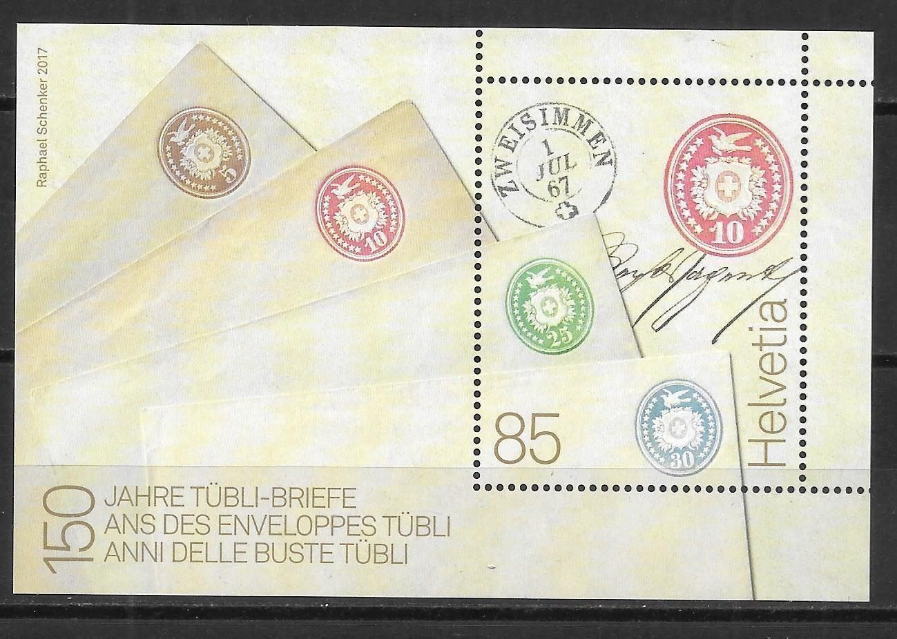 Tous les timbres: Sonderblock 1648 Tübli Briefe ** 7.9.2017 – Neuf (Voir description) à Olten par clotaldi