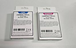 Tintenpatronen CN046AE / 951XL und  CN047AE / 951XL
