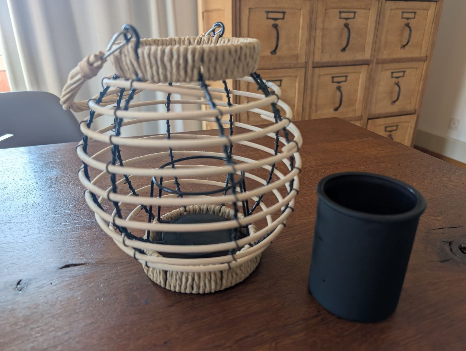Lanterne: Windlicht/Laterne aus Rattan – Nuovo e nell'imballaggio originale da Bern venduto da Zorro333 1