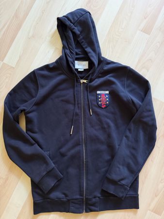 Gucci Snake Embroidered Black Hoodie - Excellent Conditi
