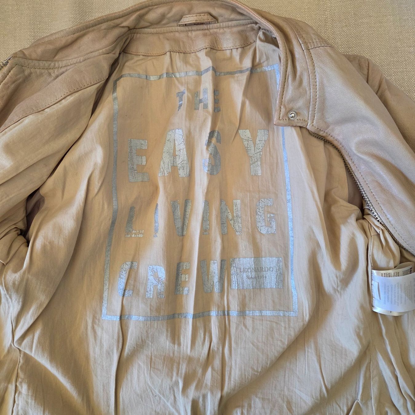 Giacche: Perfecto cuir taupe/rose Leonardo taille M – Usato da Onex venduto da AF. 3