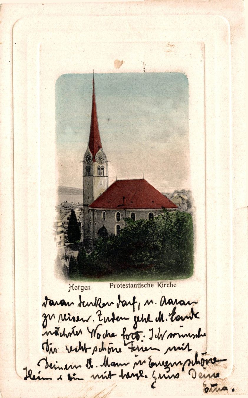 Ansichtskarten: Horgen. Protestantische Kirche – Gebraucht aus Bronschhofen von Astore