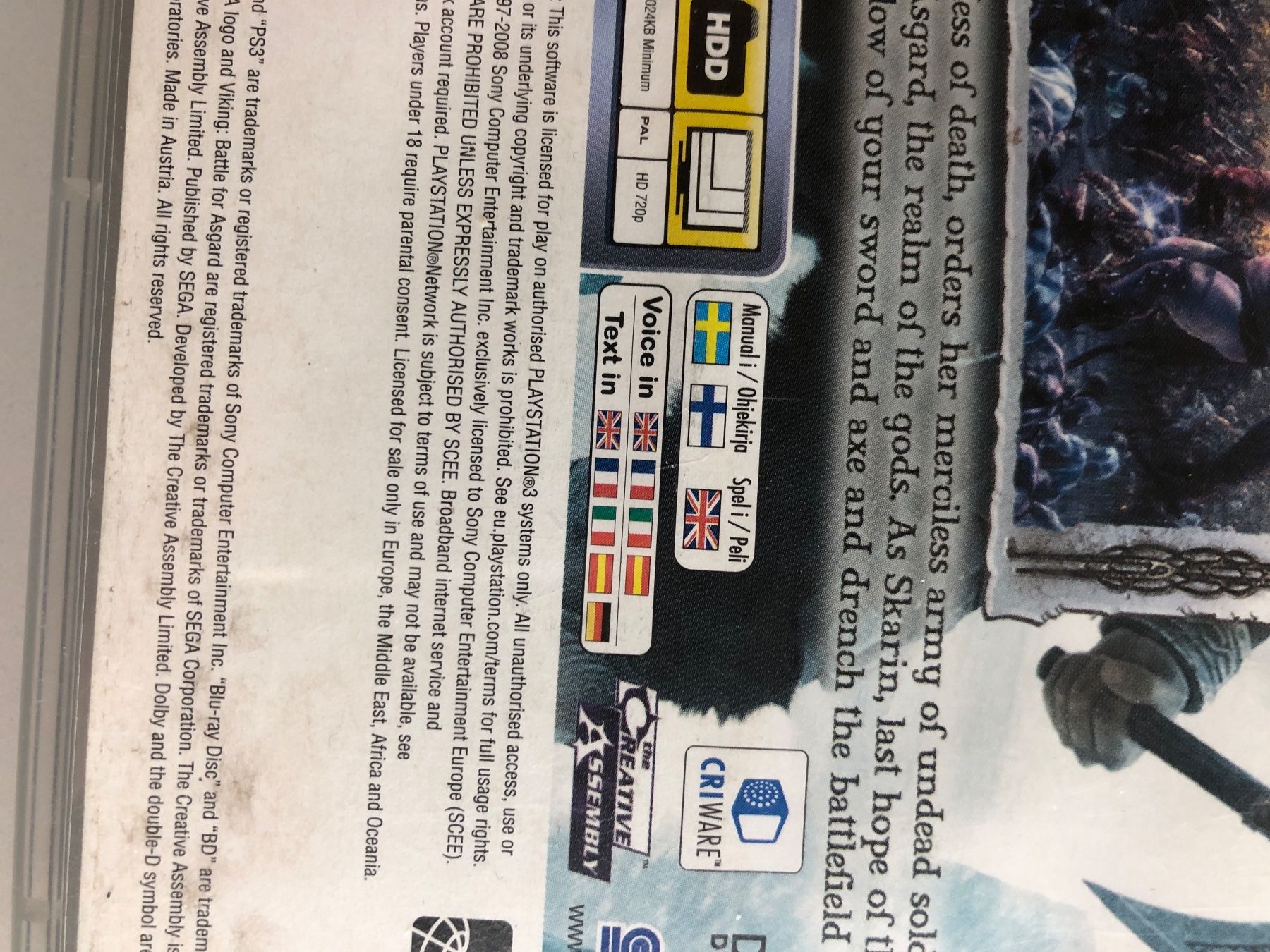 Sony Giochi: Viking Battle for Asgard - PS3 – Usato da St.gallen venduto da taduz 1