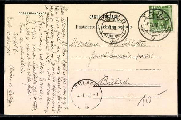 Cartoline postali: Merligen am Thunersee, Schloss Ralligen – Usato da Berlin venduto da bartko-reher 1