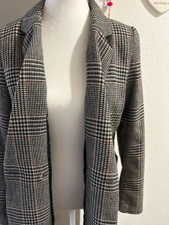 Jacke kariert mit 24% Wolle