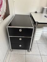 Meuble de rangement / caisson à roulettes 3 tiroirs – noir