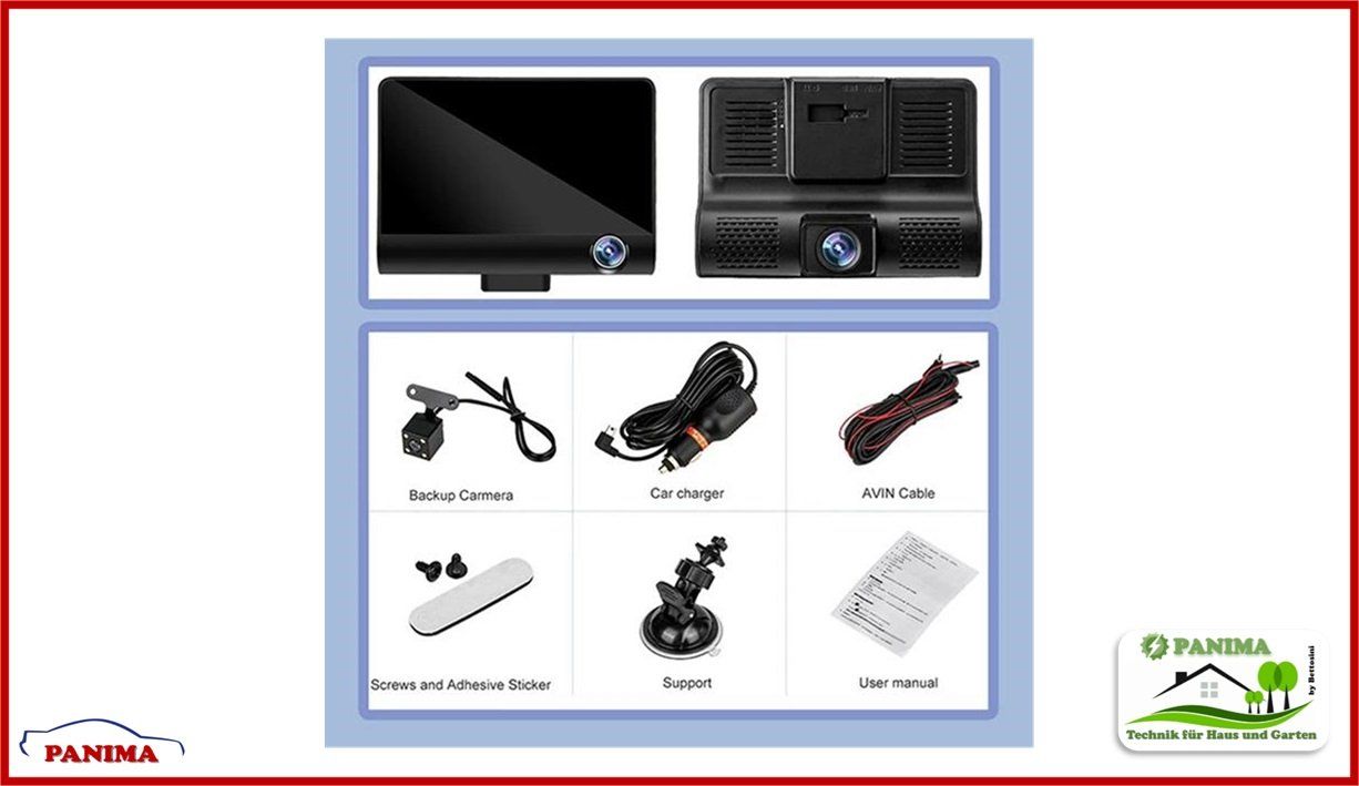 Videocamere: Auto-Dashcam-System mit 3 HD-Kameras – Nuovo e nell'imballaggio originale da Luterbach venduto da PANIMA1 8