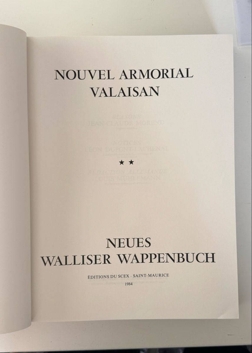 Libri: Nouvel armorial valaisan – Usato da Sion venduto da foo_j65g 3
