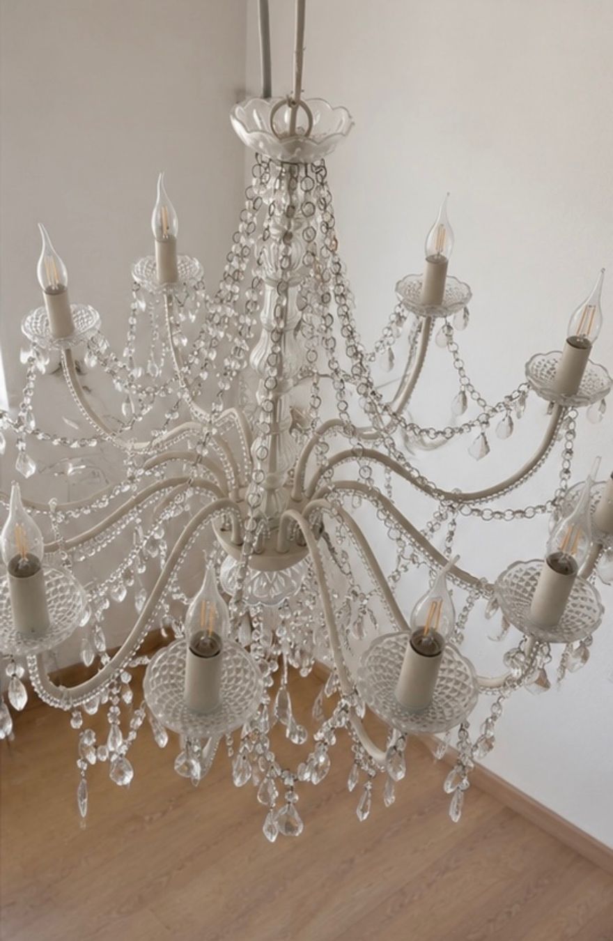 Lustres & lampes de plafonds: Kronleuchter weiss – D'occasion à Weinfelden par son_pyp8