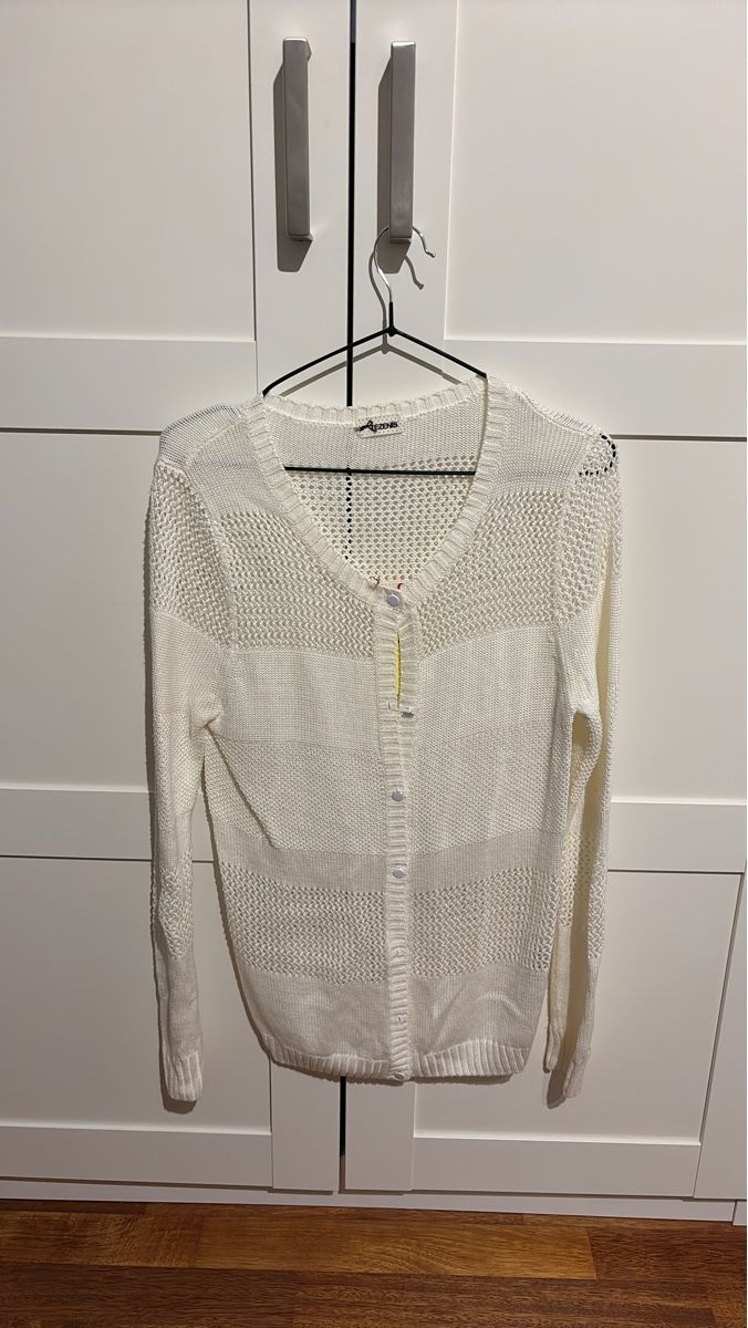 Giacche: Damen Strickjacke weiss transparent – Usato da Nänikon venduto da Caro8989