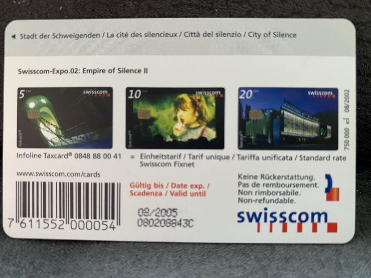 Schede telefoniche: Taxcard S2 – Usato da Lausanne venduto da babacard10 1