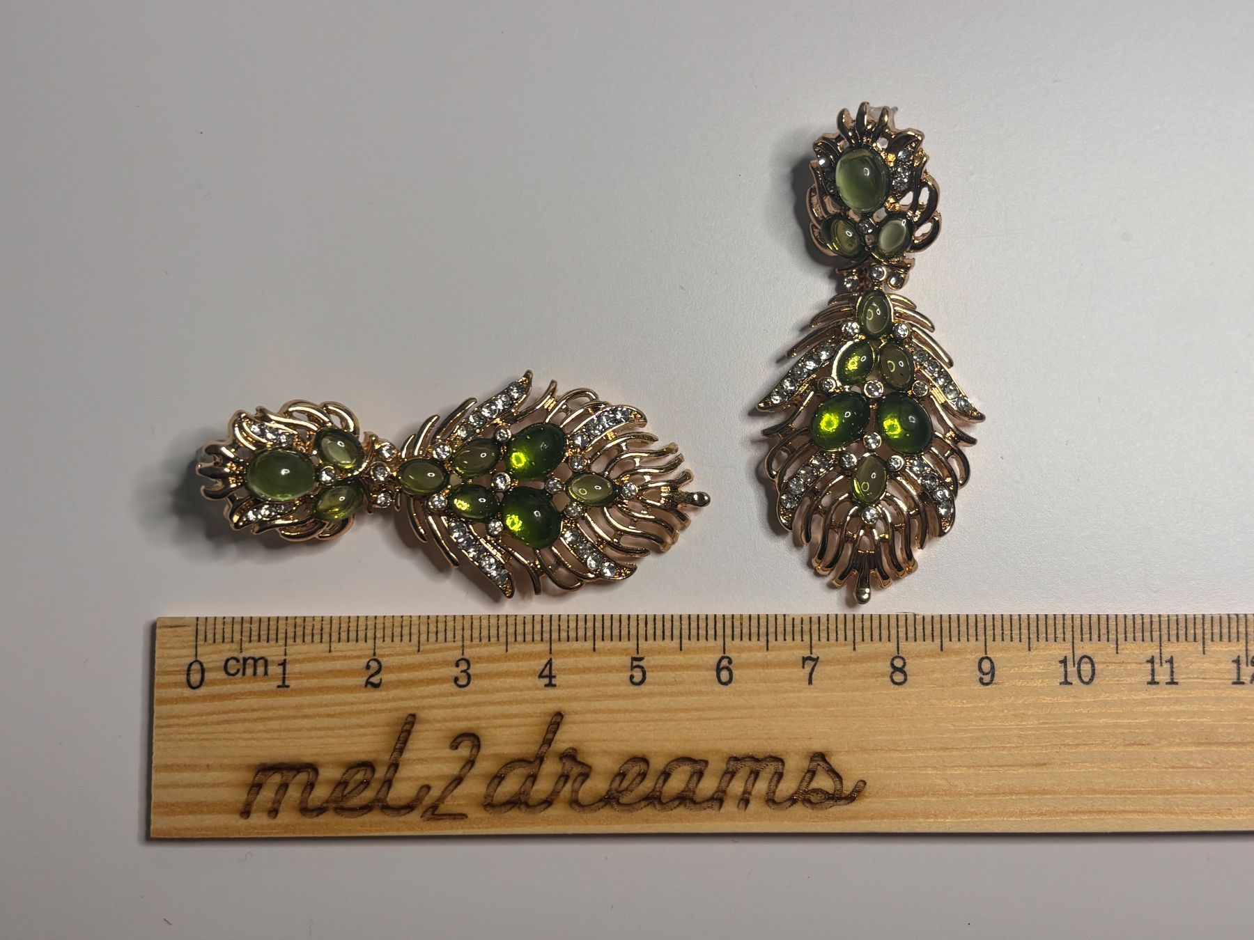 Orecchini pendenti & Orecchini a lobo: Boucles d'Oreilles or & pierres vertes – Nuovo (secondo la descrizione) da Lausanne venduto da mel2dreams 4