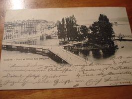 Geneve, Pont et Hotels des Bargues, 1900, o Geneve
