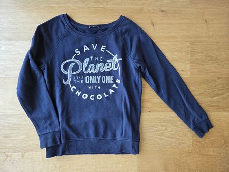 Tally Weijl Pullover, dunkelblau, Gr. XS, Save the Planet 🌍