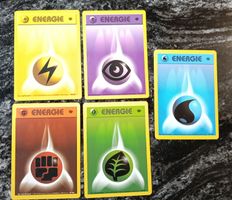 Pokemon Base Set 1 Edition   Energie Karten