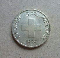 Schweiz ++ 5.- Franken 1939 Laupen, gute Erhaltung