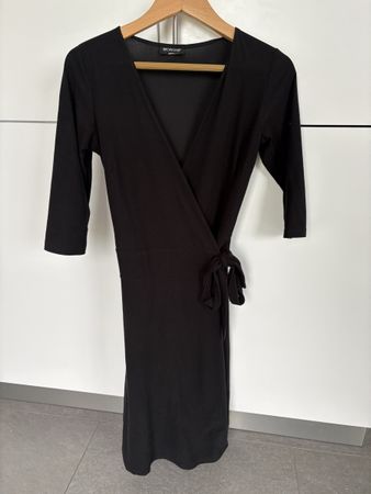 Black jersey tie around dress