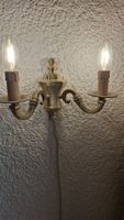Wandlampe Messing 2 Arme Antik-Stil massiv Messing
