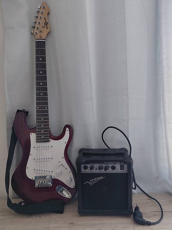 Strumenti musicali: Sehr schönes E-Gitarren-Set für Kinder oder Anfänger. – Usato da Dietikon venduto da Vent-Gary- 4