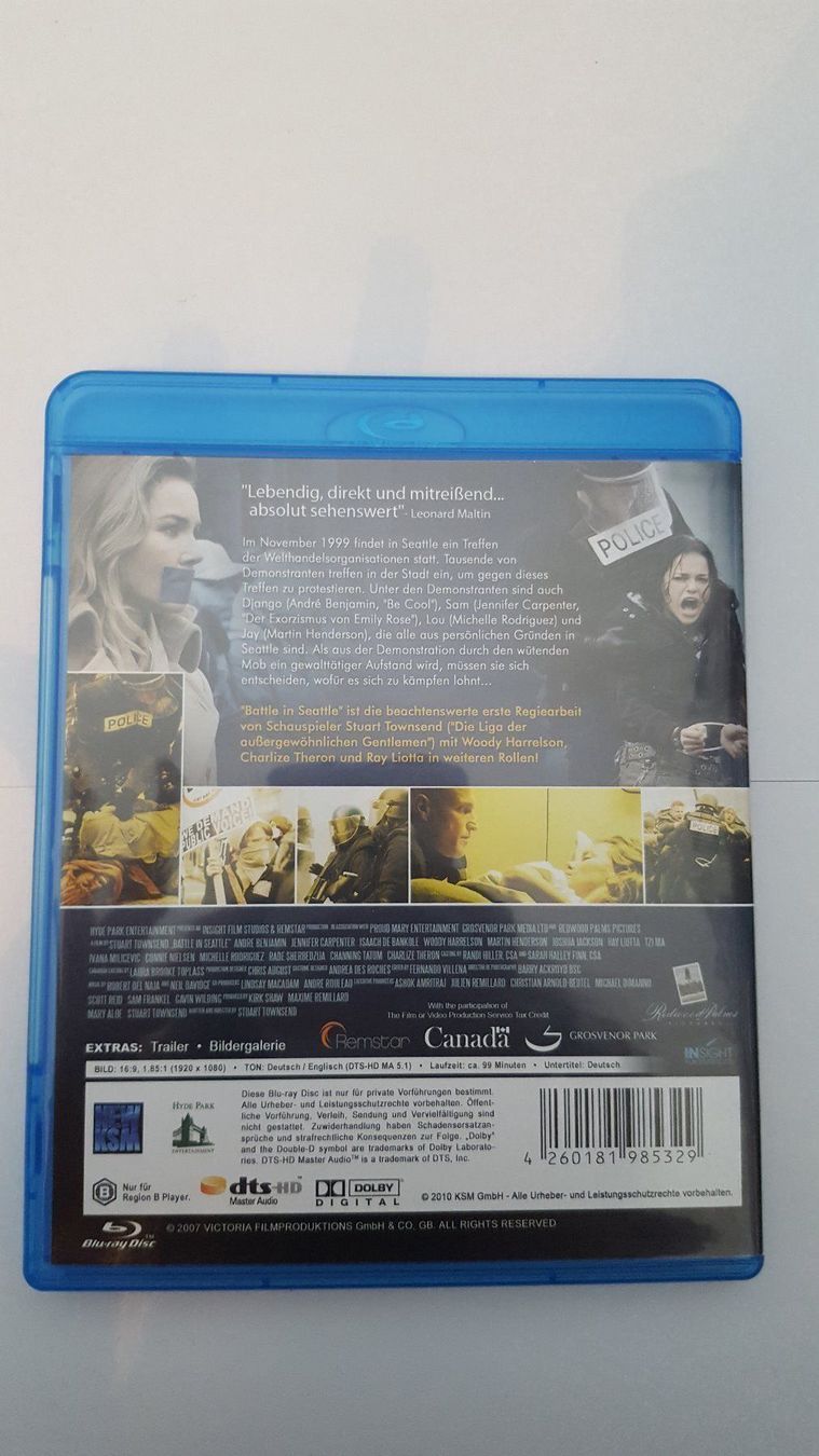 Tutti i DVDs: Battle in Seattle BluRay – Usato da Füllinsdorf venduto da master_mind 1