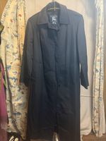 Black Silk custom tailored vintage Burberrys trenchcoat