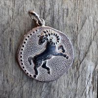 Aries Zodiac Pendant Anhänger Silver Silber 800 Vintage