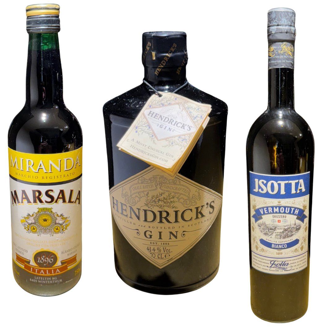 Bevande alcoliche: Gin Cocktail Box mit 1xHendricks Gin + 1xJSOTTA + 1x Miranda – Usato da Porrentruy venduto da MadameResell