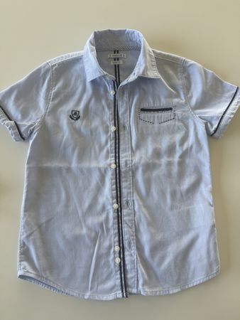 Mayoral Kurzarmhemd hellblau Slim Fit Grösse 104 neuwertig