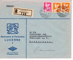 R - Brief, Savonnerie et Parfumerie Lucerne 1932