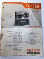 Sony TC-366 Serviceanleitung - Original + 2  KOPF