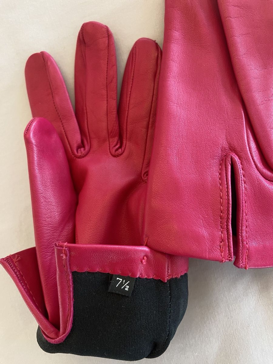 Guanti & manicotti: Pinke Lederhandschuhe, Grösse 7.5 - Neu! – Nuovo (secondo la descrizione) da Grabs venduto da blueye57 1