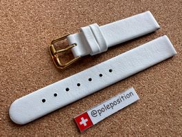 14mm Uhrenarmband Leder weiss, Lederarmband für Uhren