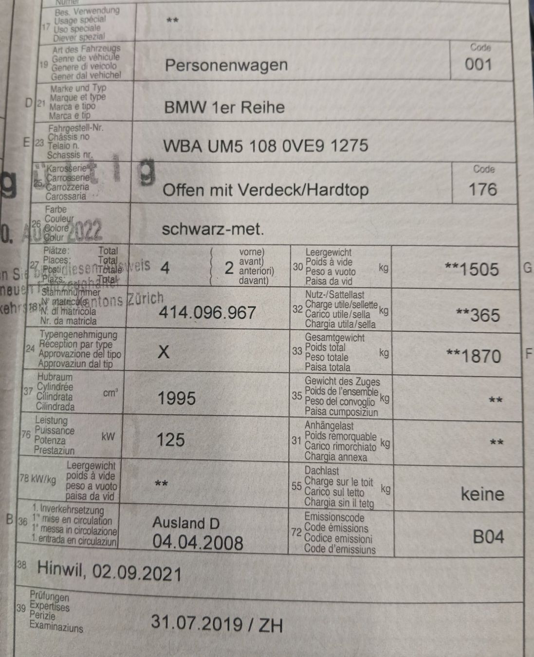 BMW Automobili: BMW 120i Cabrio ab MFK – Usato da Hurden venduto da ade1745 9
