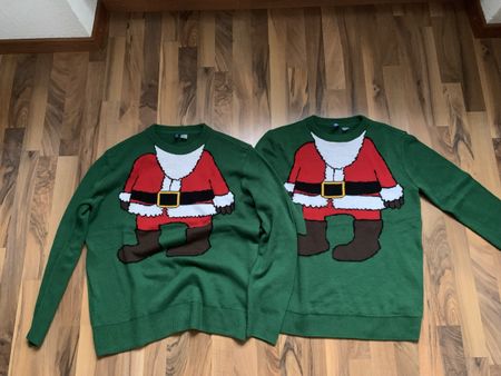 zwei Weihnachtspullover Grösse L & S