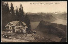 Hergiswil, Panorama mit Pension Gschwän