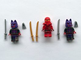 LEGO Ninjago Kai + Wolf Mask Purple Warriors + Swords
