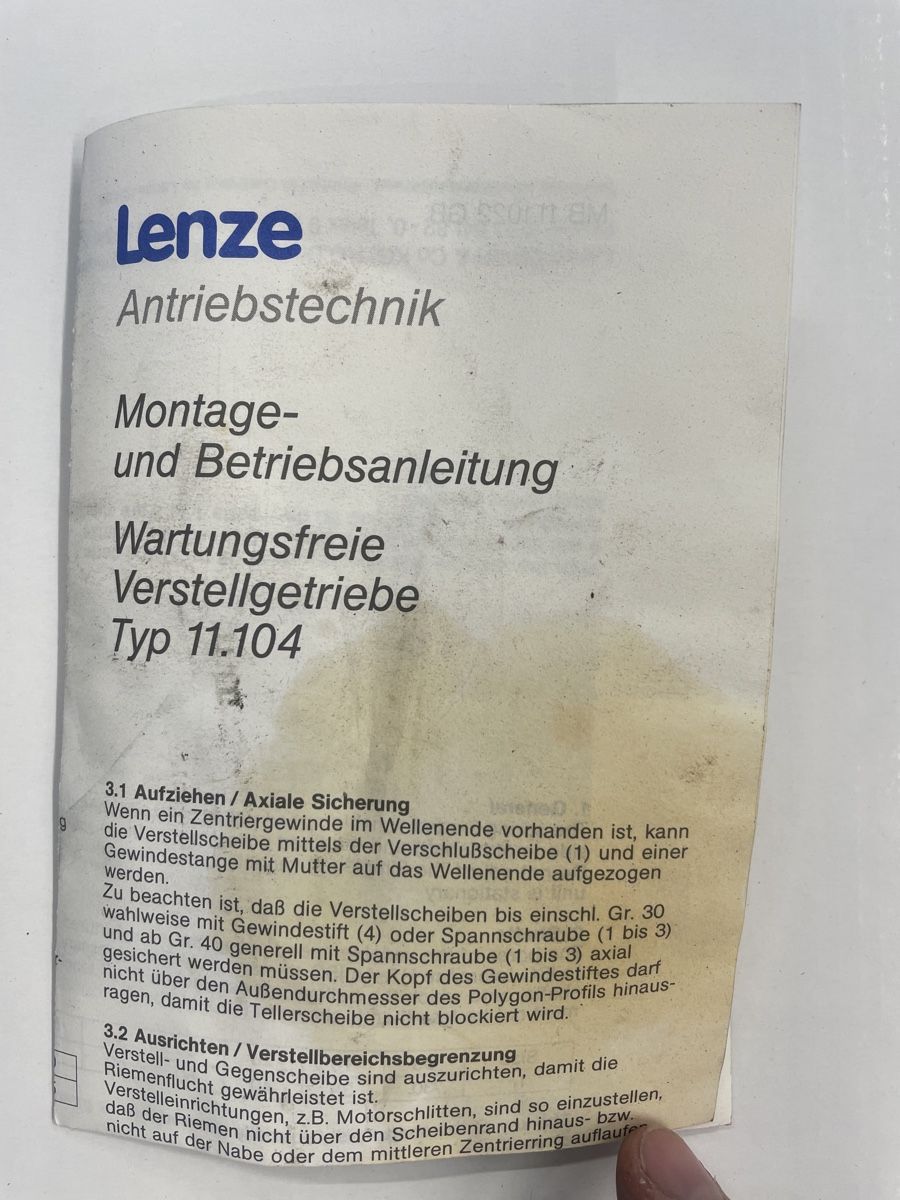 Tutte le macchine: Variomat / Verstellscheibe Marke Lenze – Nuovo (secondo la descrizione) da Kölliken venduto da Razorback2 2