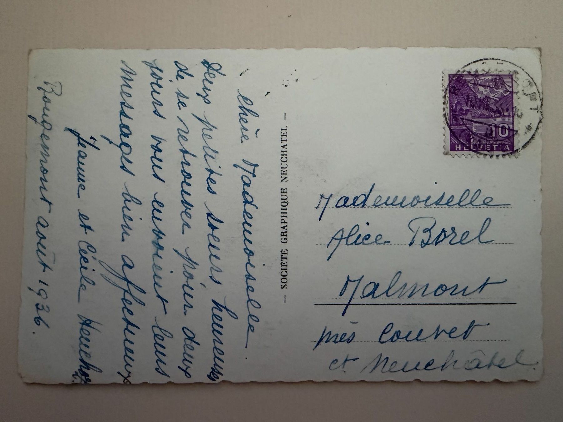 Cartoline postali: ROUGEMONT - Chateau, Eglise et Vanil-Noir – Usato da Tegerfelden venduto da siebenmacky 1