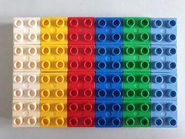 Lego Duplo (47) 24 Bausteine 2x2 Noppen