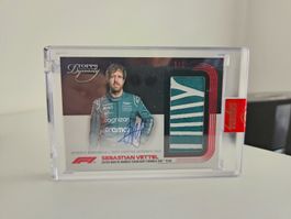 Topps Dynasty Sebastian Vettel Formel 1 F1 Autogramm Patch