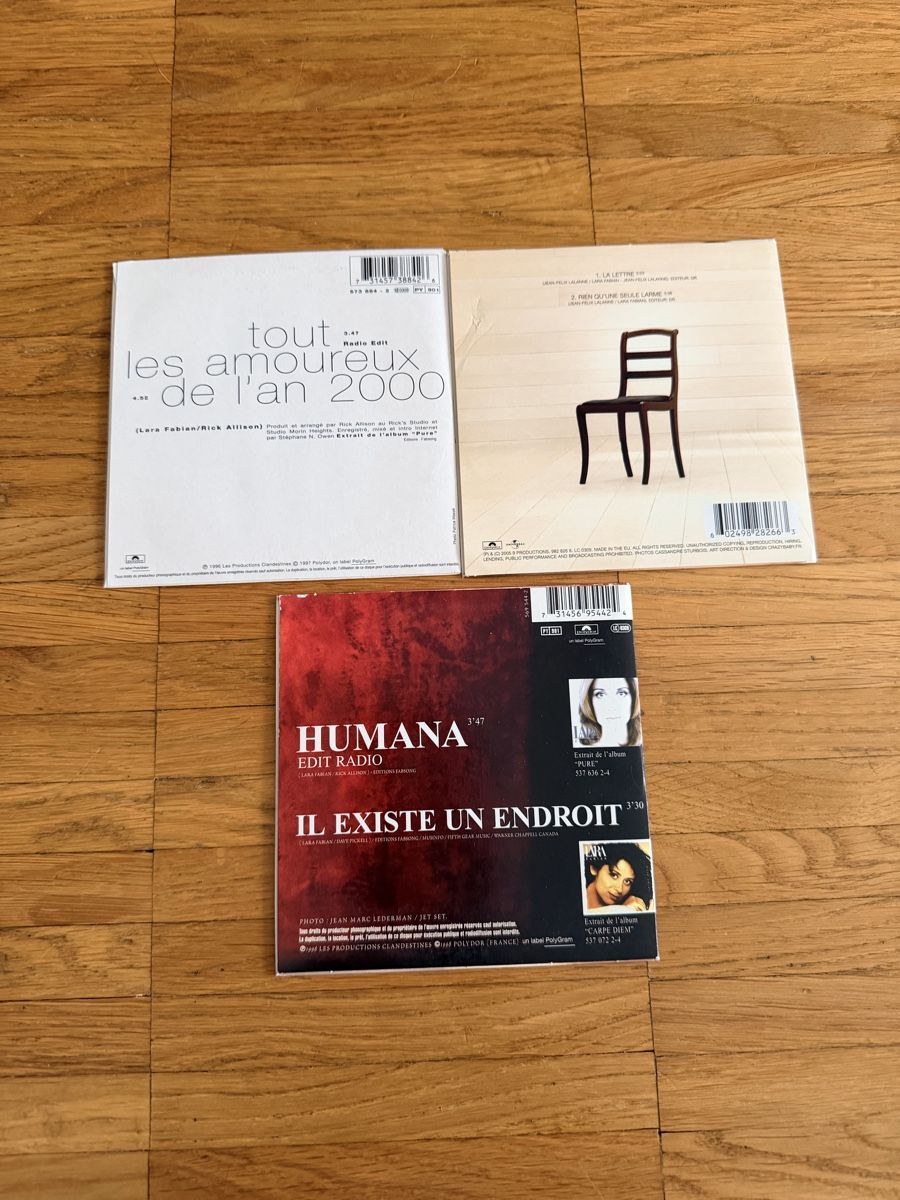 CD: Lot 3 CD Lara Fabian – Usato da Bussigny venduto da Serena2009 1
