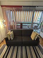 Canapé lit avec matelas convertible gris