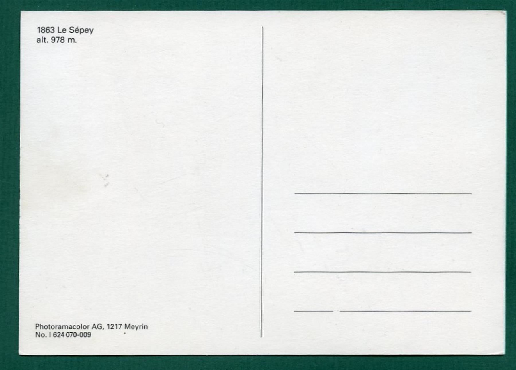 Cartoline postali: Le Sépey, ungelaufen, Grossformat, ca. 1979 – Usato da Sargans venduto da Hausi1951 1