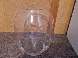 Grosses Glas Klar Glas Vase Silas