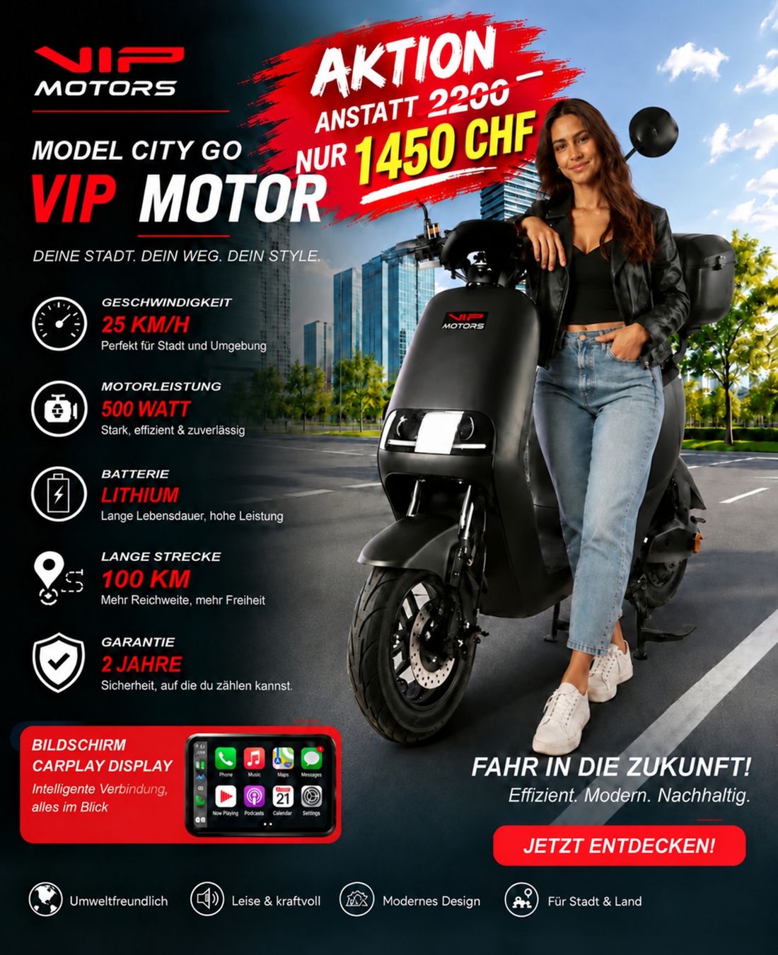 Scooters: Elektroroller  – Neuf avec emballage d'origine à Birsfelden par mot_p67c